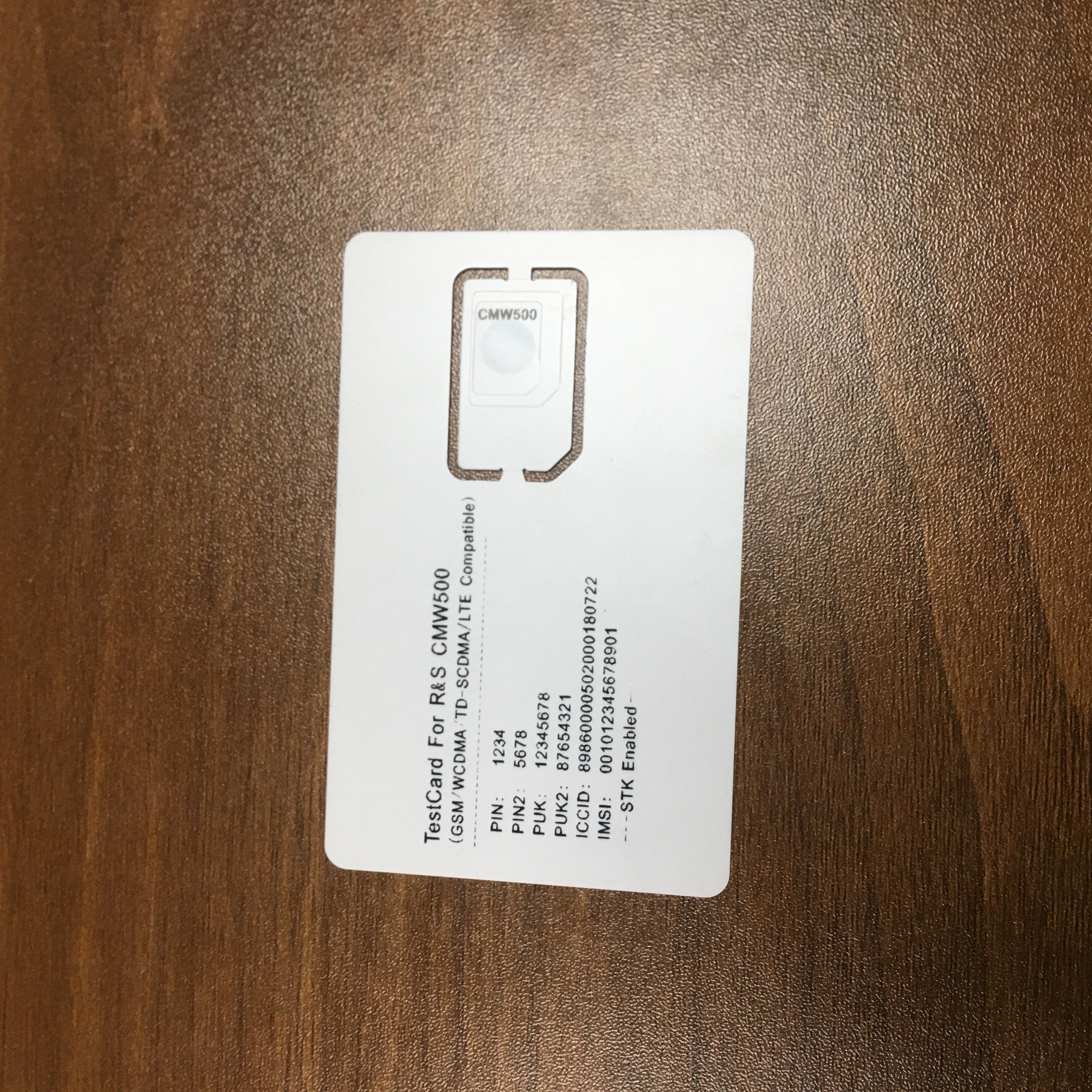 CMW500 Hot Selling SIM Test Card For 3G/4G/5G Mobile Phone Factory